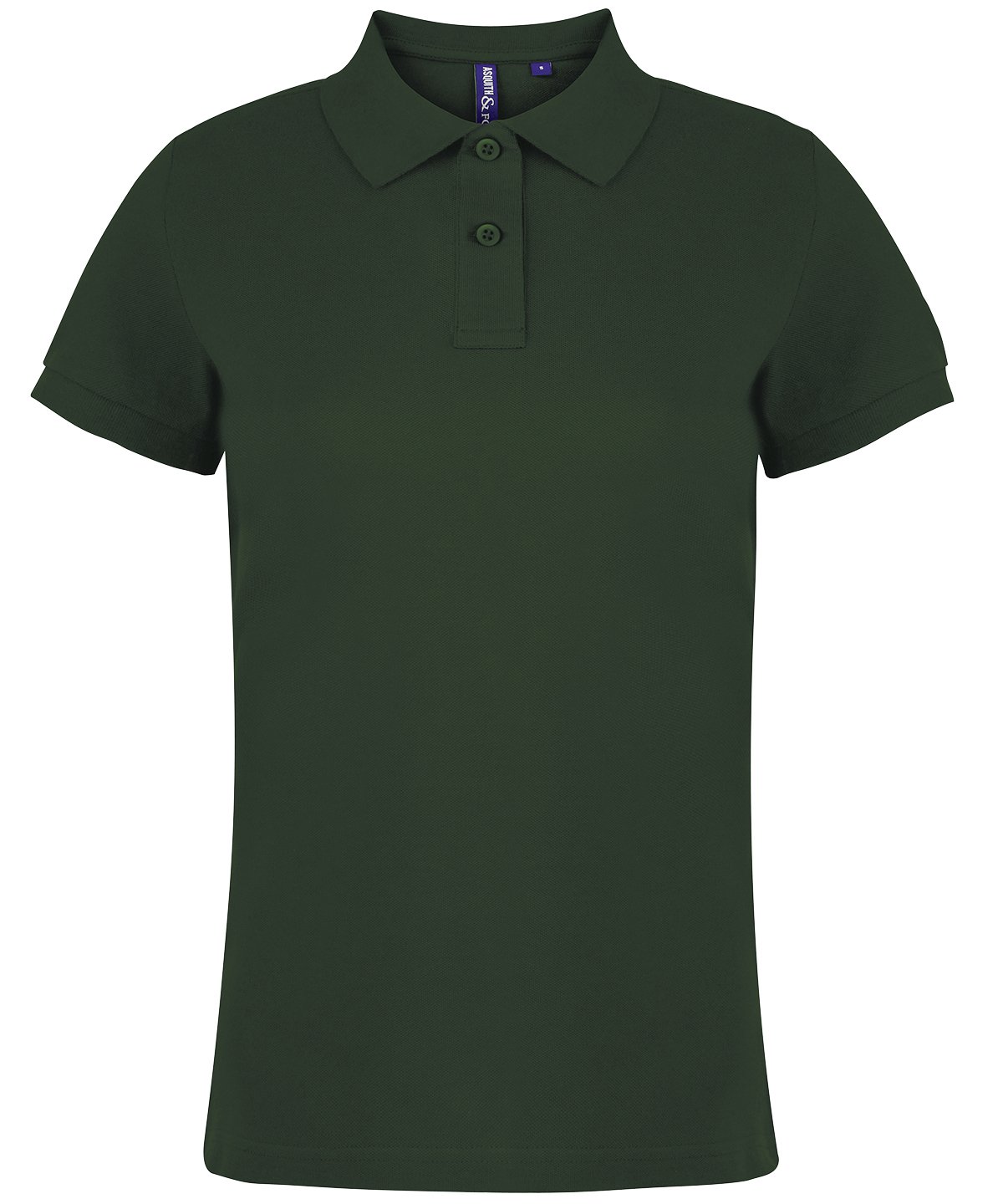 Branded Women's Classic Fit Combed Cotton Polo Shirt in Bottle Green
