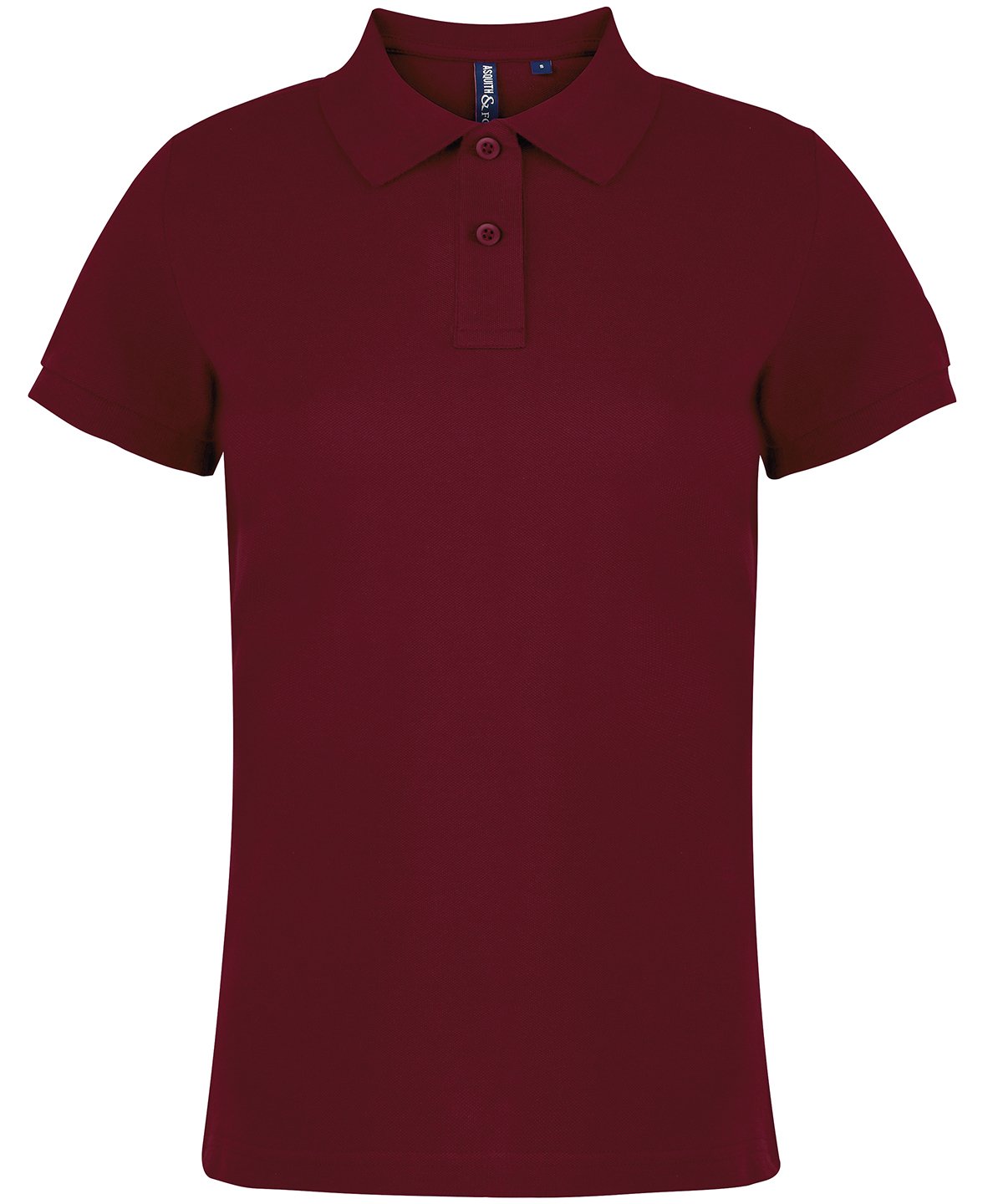 Branded Women's Classic Fit Combed Cotton Polo Shirt in Burgandy