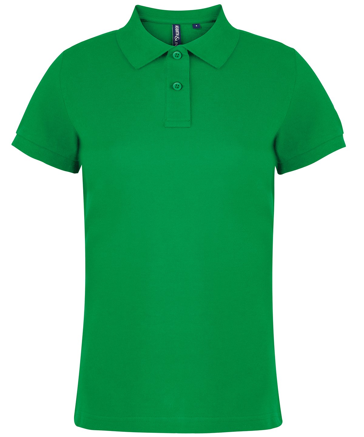 Branded Women's Classic Fit Combed Cotton Polo Shirt in Kelly Green