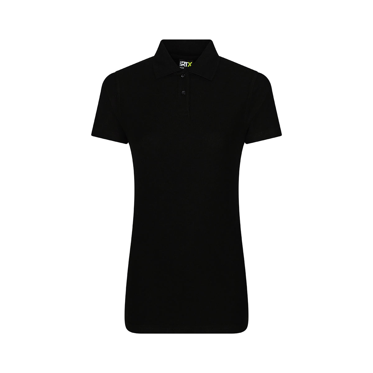 Branded Women's Workwear Polo with Twin-Needle Stitching in Black