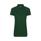 Branded Women's Workwear Polo with Twin-Needle Stitching in Bottle Green