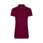 Branded Women's Workwear Polo with Twin-Needle Stitching in Burgandy