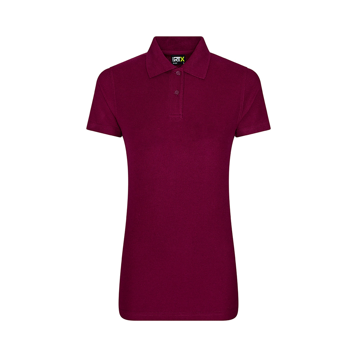 Branded Women's Workwear Polo with Twin-Needle Stitching in Burgandy