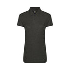 Branded Women's Workwear Polo with Twin-Needle Stitching in Charcoal