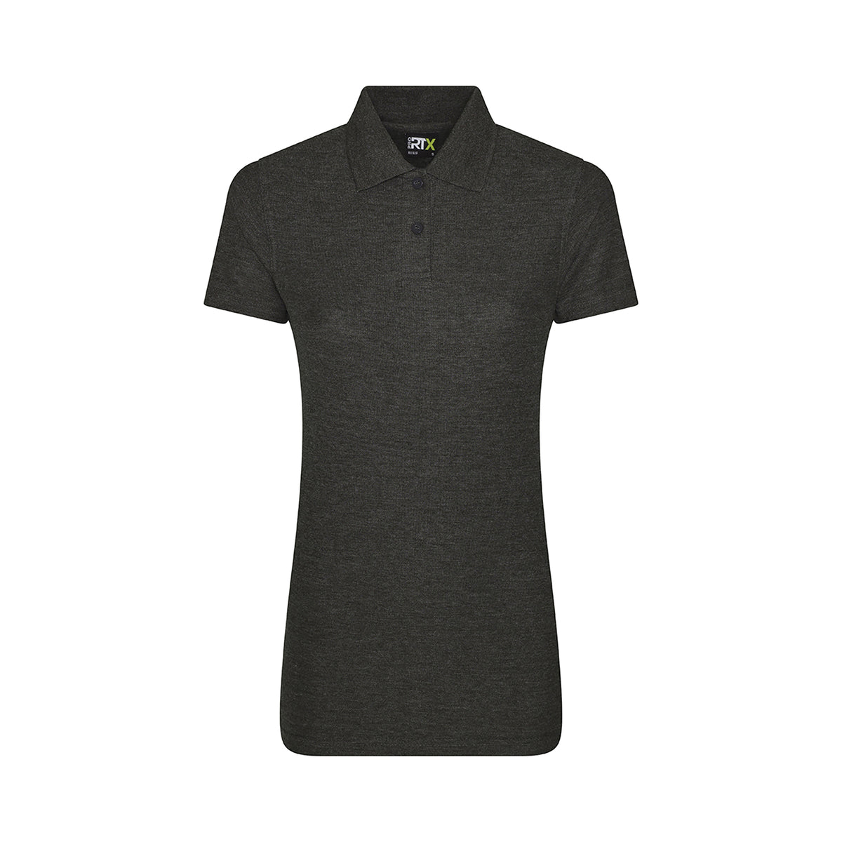 Branded Women's Workwear Polo with Twin-Needle Stitching in Charcoal