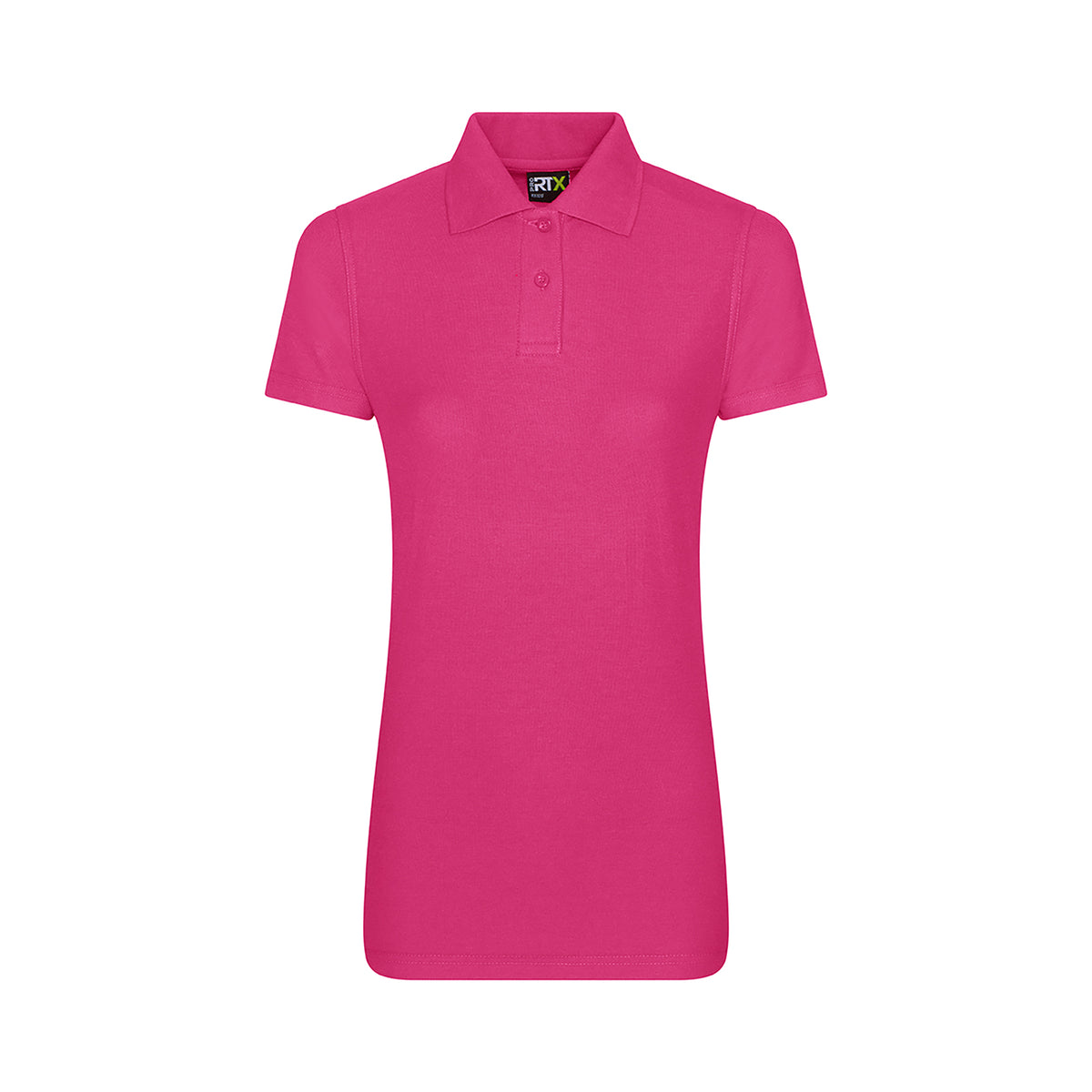 Branded Women's Workwear Polo with Twin-Needle Stitching in Fuchsia