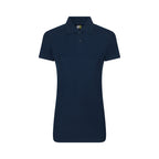 Branded Women's Workwear Polo with Twin-Needle Stitching in Navy