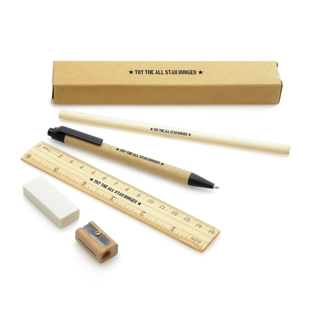 Branded Recycled Paper Box 5 Piece Stationery Set