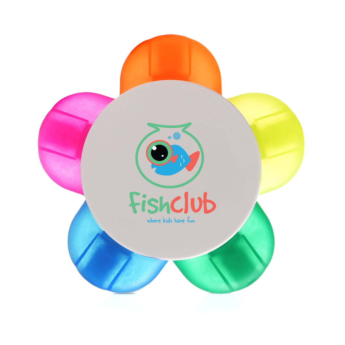 Branded Recycled Flower-Shaped Highlighter Set