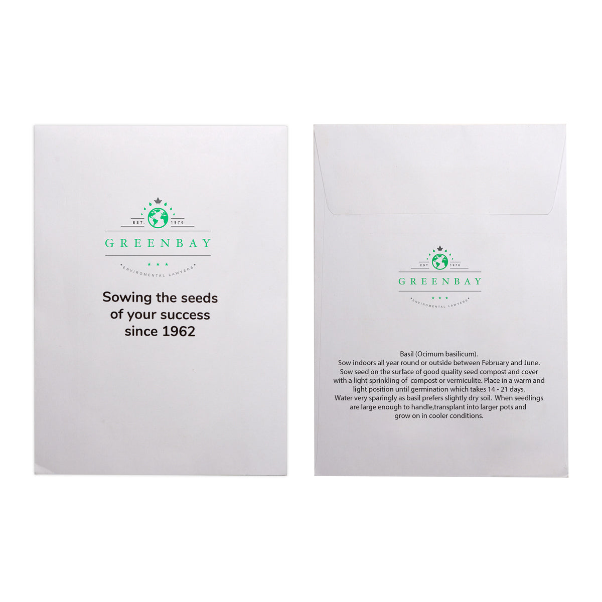 Branded White Paper Seed Envelope