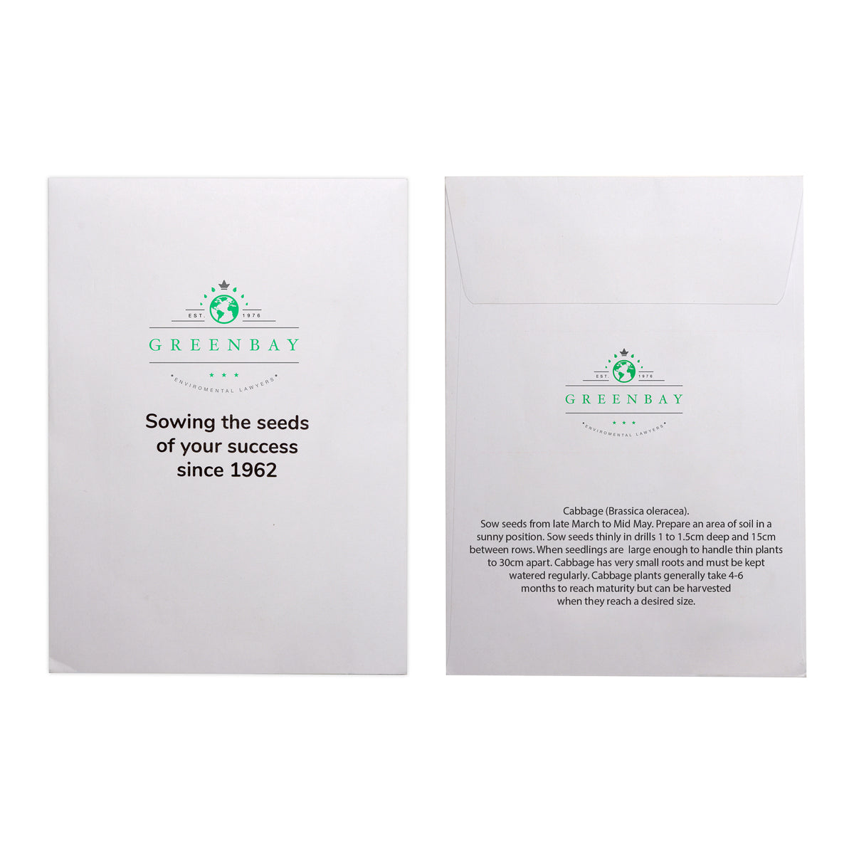 Branded White Paper Seed Envelope