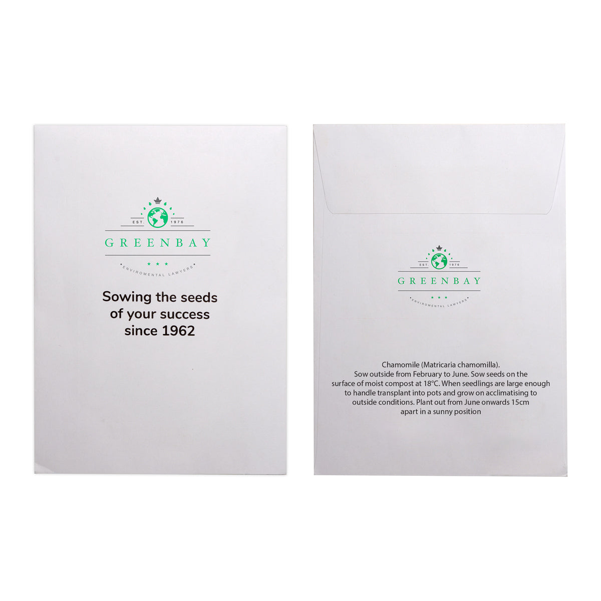 Branded White Paper Seed Envelope