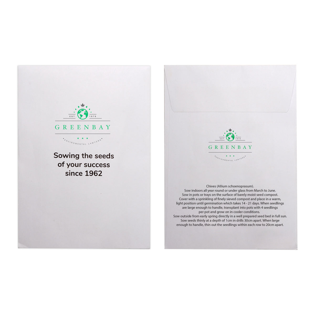 Branded White Paper Seed Envelope