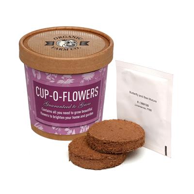 Cup-O-Flowers Branded Grow Kit - Custom Printed Wildflower Seed Cup