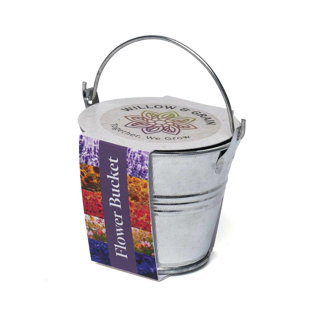 Branded Silver Zinc Mini Bucket Grow Kit