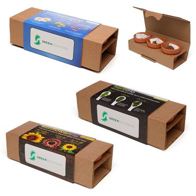 Branded Garden Seed Pot Trio