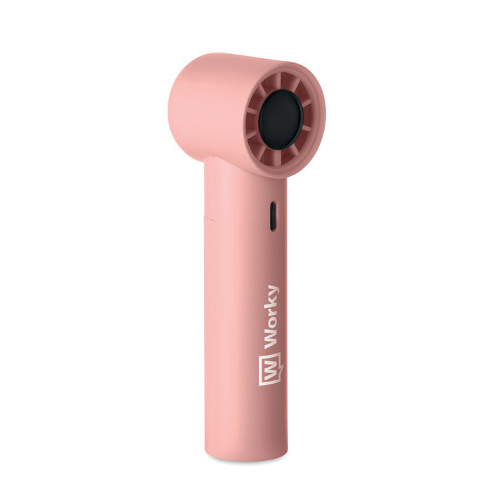 Pink handheld device with 'Warky' branding on a white background