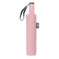 Pink umbrella with a black handle on a white background
