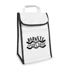 Branded Non Woven Cooler Lunch Bag with Front Pocket in White