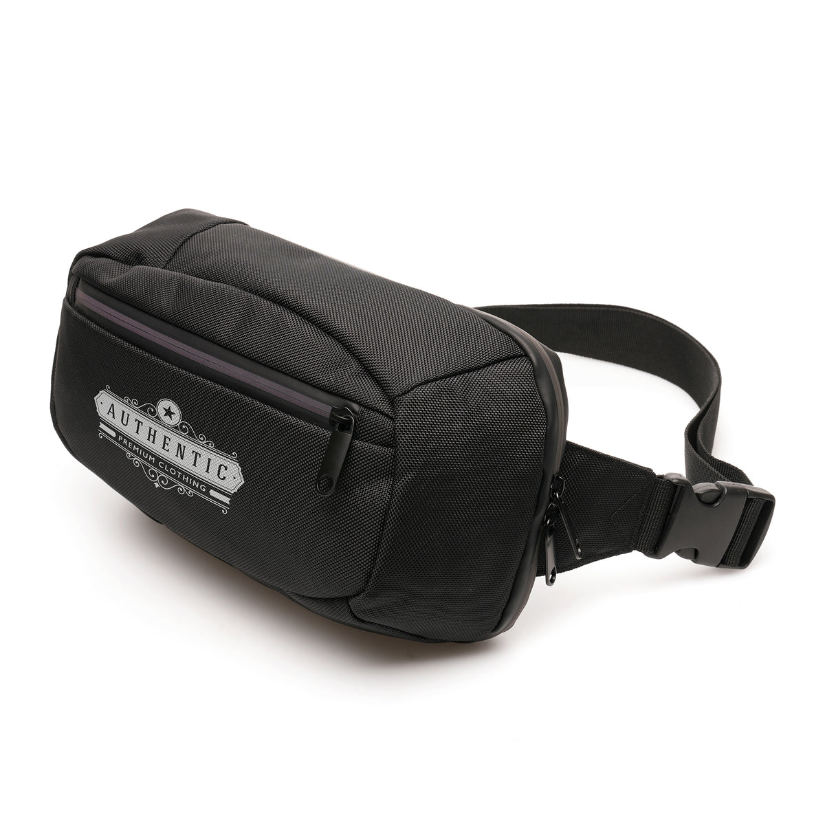 Branded RPET Cross Body Bag with Reflective Zips
