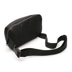 Branded RPET Cross Body Bag with Reflective Zips in Black