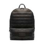 Branded Puffer Backpack with Faux Leather Logo Patch