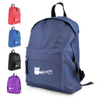 Branded 600D Polyester Rucksack with Zipped Front Pocket