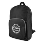 Branded Polyester Backpack with Padded Straps and Front Pocket
