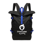 Branded RPET Roll Down Backpack with Laptop Pocket in Royal Blue