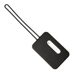 Branded Bamboo Luggage Tag with Silicone Cover in Black