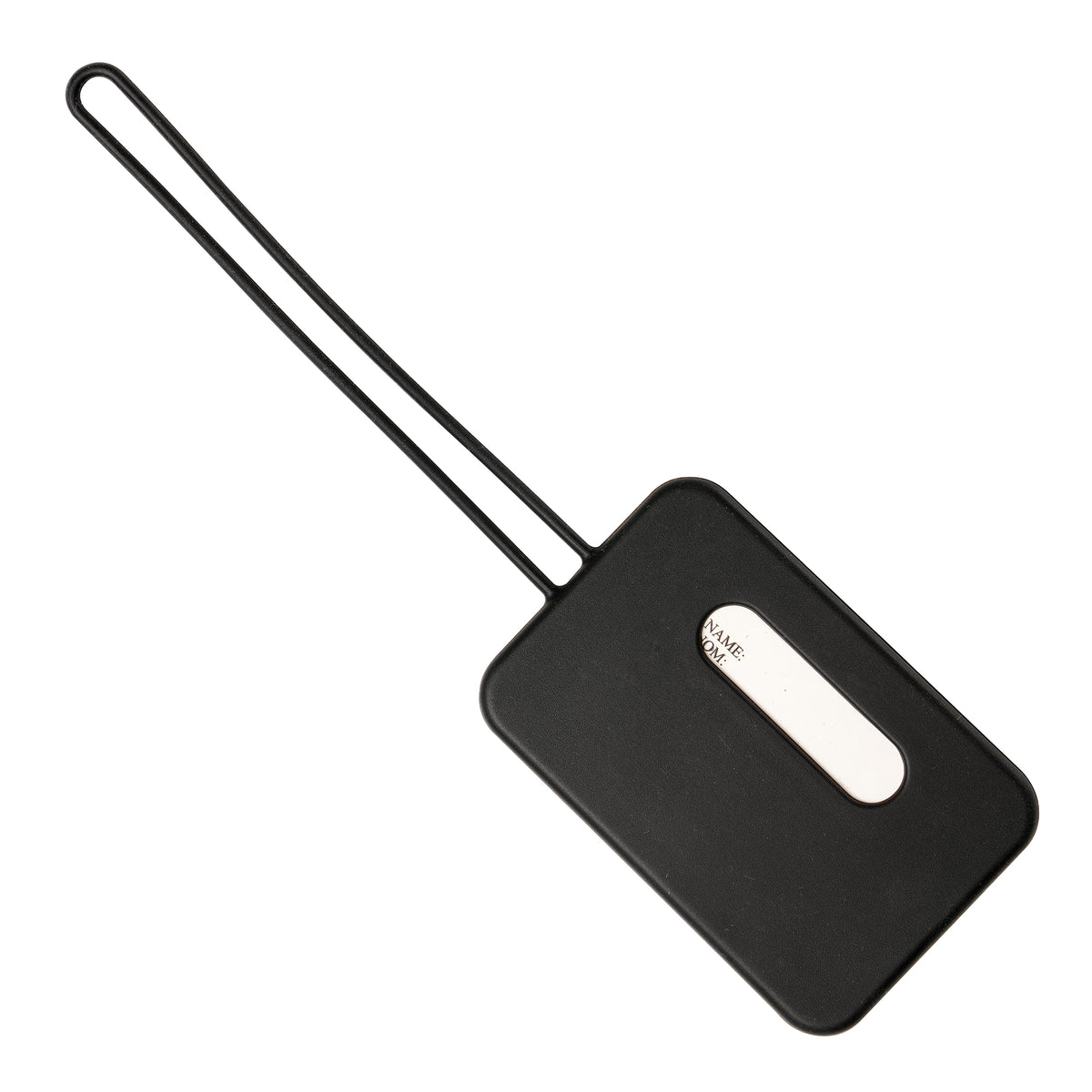 Branded Bamboo Luggage Tag with Silicone Cover in Black