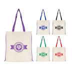 Branded Cotton Shopper with Coloured Piping