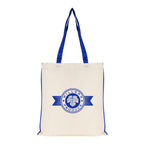 Branded Cotton Shopper with Coloured Piping in Royal Blue