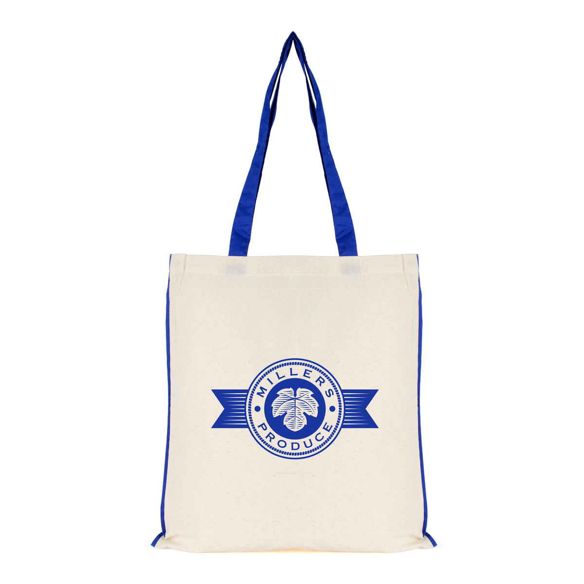 Branded Cotton Shopper with Coloured Piping