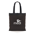 Branded Coloured Cotton Shopper Bag (5oz) in Black