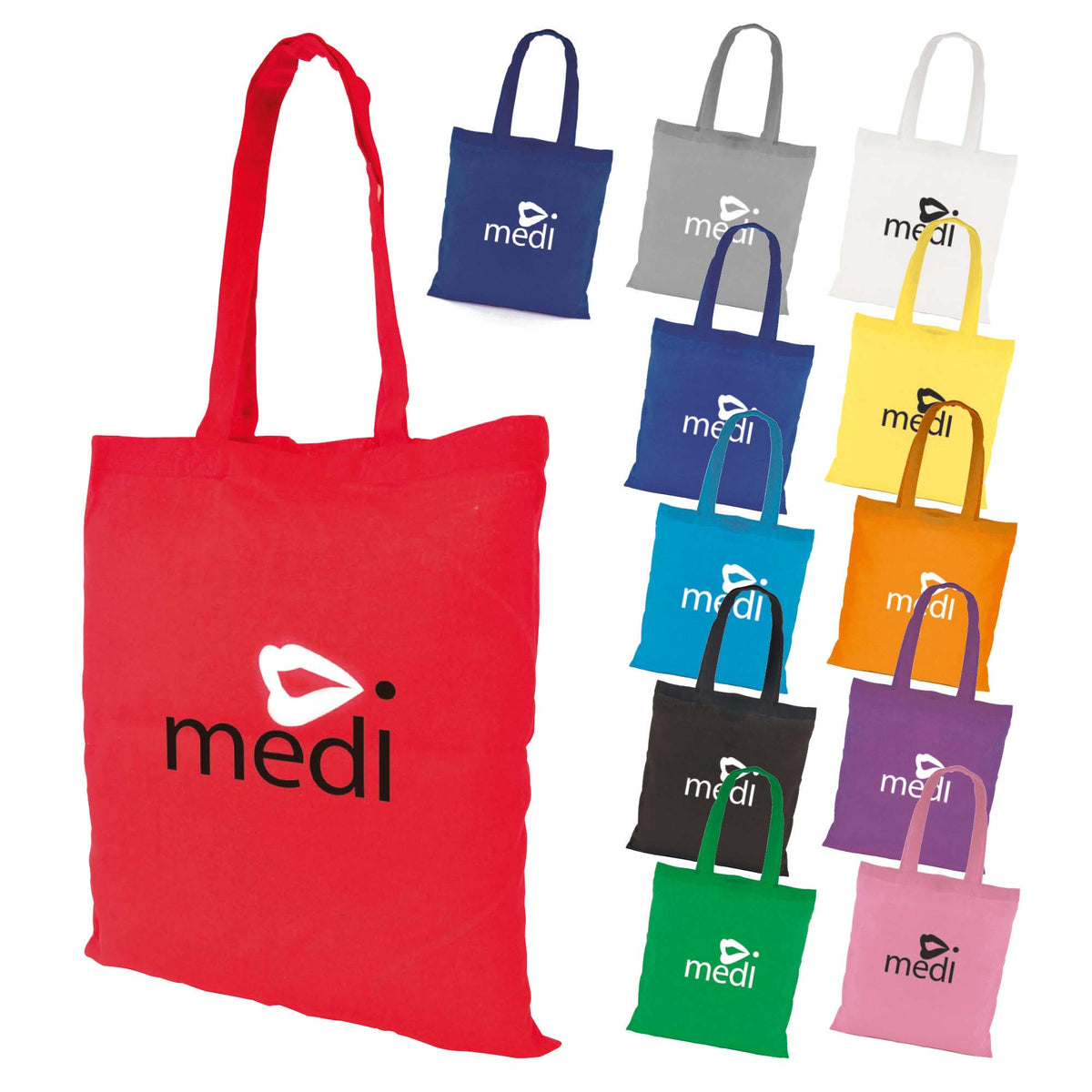 Branded Coloured Cotton Shopper Bag (5oz)