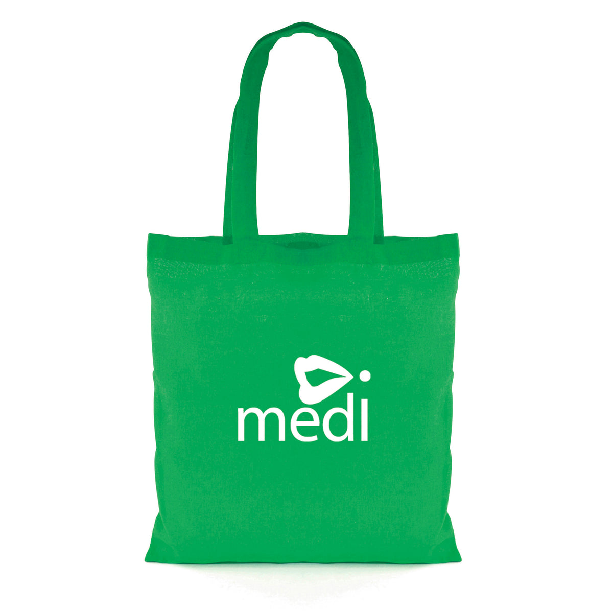 Branded Coloured Cotton Shopper Bag (5oz) in Green