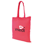 Branded Coloured Cotton Shopper Bag (5oz) in Red