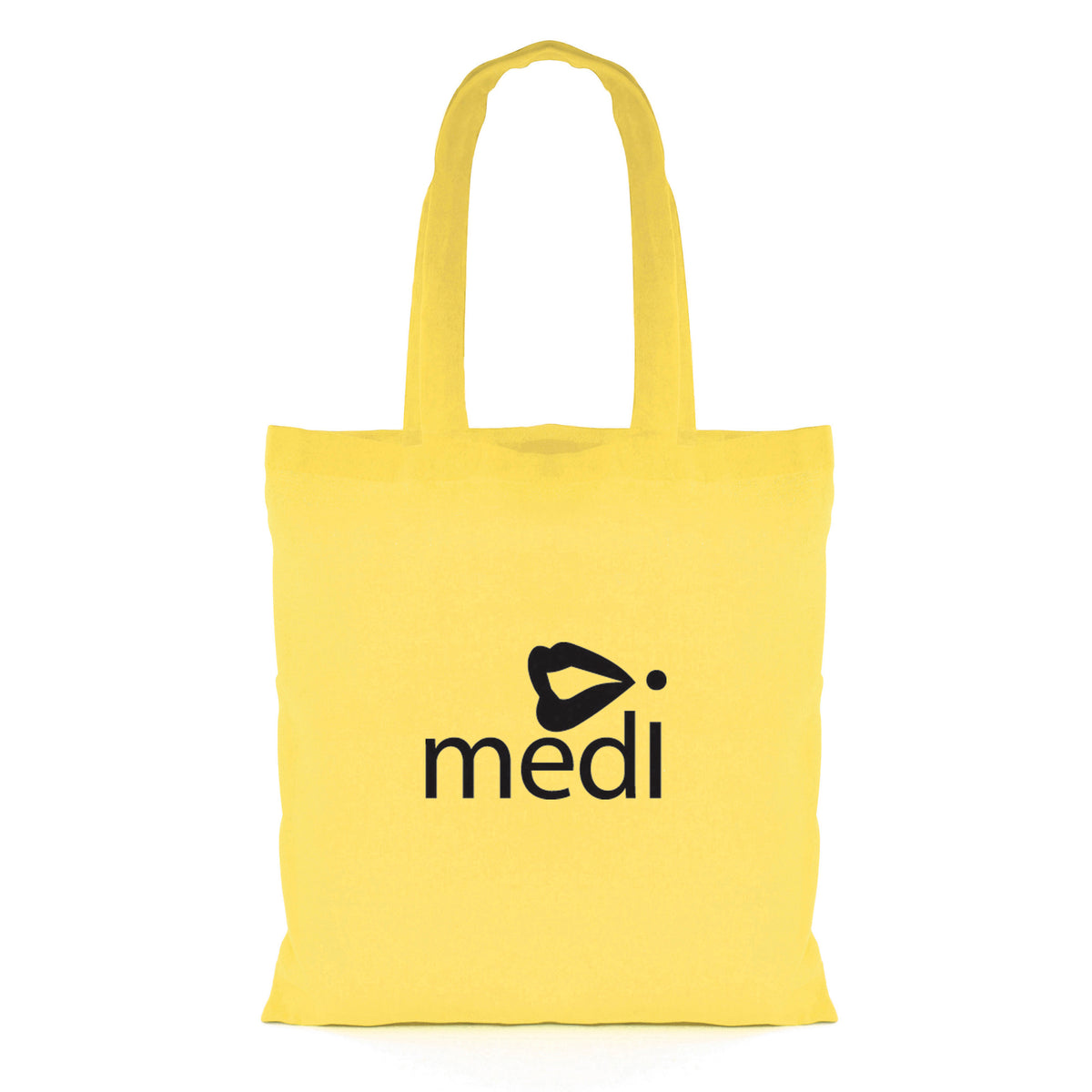 Branded Coloured Cotton Shopper Bag (5oz) in Yellow