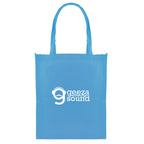 Branded Recyclable Non Woven Shopper with Gusset in Cyan