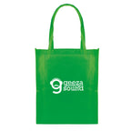 Branded Recyclable Non Woven Shopper with Gusset in Green
