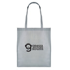 Branded Recyclable Non Woven Shopper with Gusset in Grey