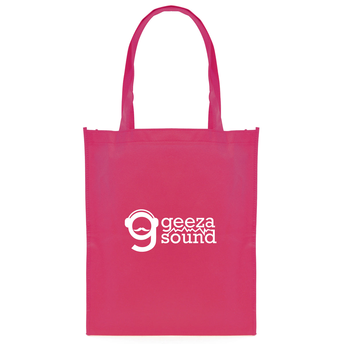 Branded Recyclable Non Woven Shopper with Gusset in Pink