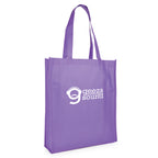 Branded Recyclable Non Woven Shopper with Gusset in Purple