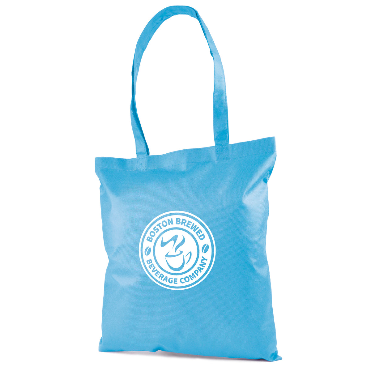 Branded Recyclable Non Woven Shopper Bag in Cyan