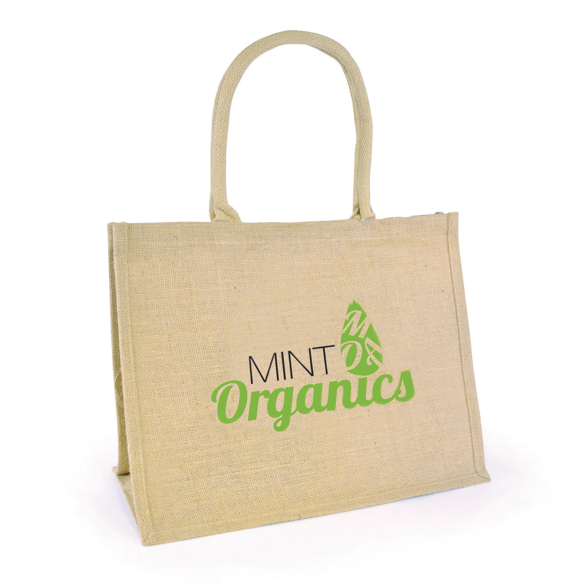 Branded Large Natural Jute Shopper