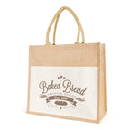 Branded Laminated Jute Shopper with Canvas Front Pocket
