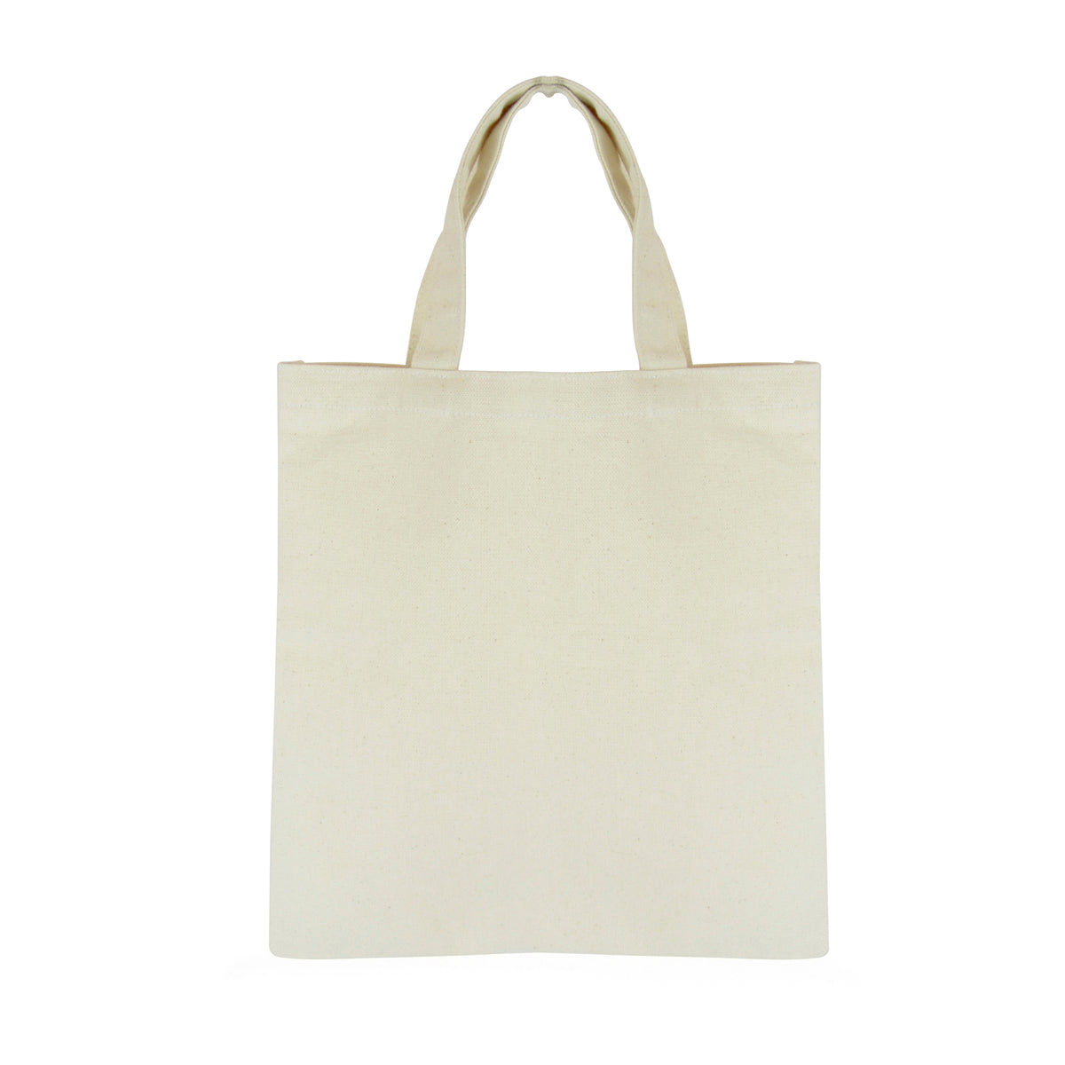 Branded Short Handle Cotton Shopper (10oz)