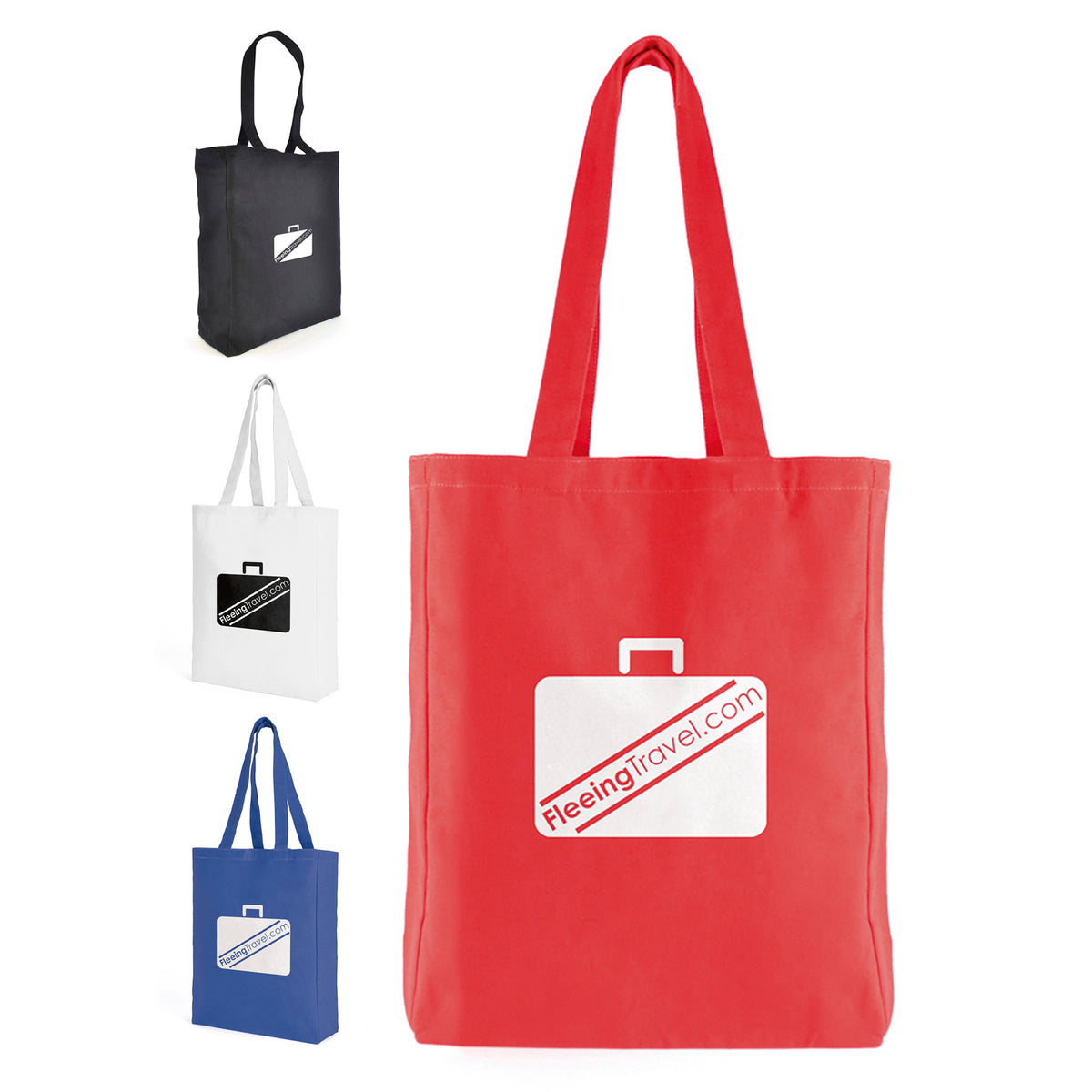 Branded Coloured Cotton Shopper with Gusset (10oz)