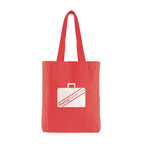 Branded Coloured Cotton Shopper with Gusset (10oz) in Red